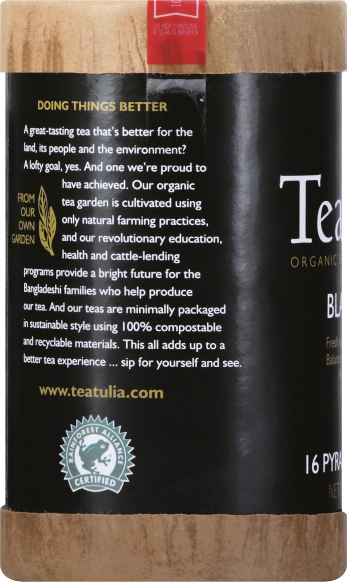 slide 7 of 9, Teatulia Organic Pyramid Tea Bags Black Tea 16 ea, 16 ct