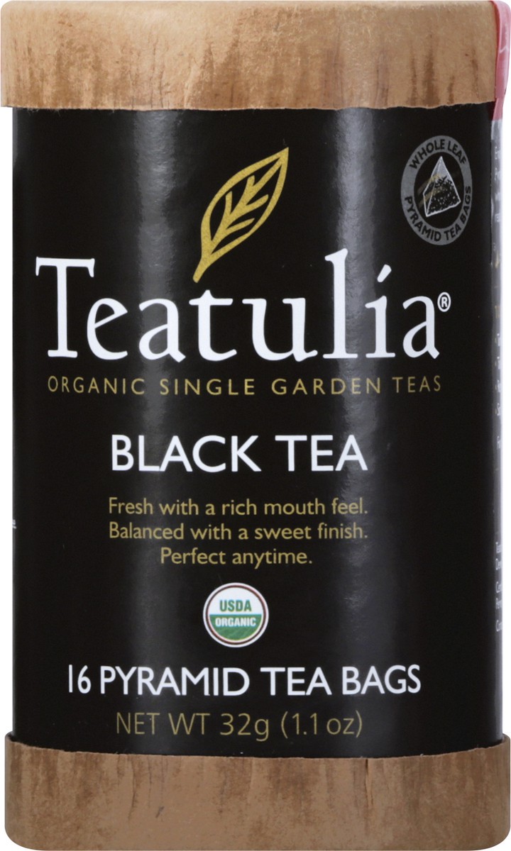 slide 1 of 9, Teatulia Organic Pyramid Tea Bags Black Tea - 16 ct, 16 ct