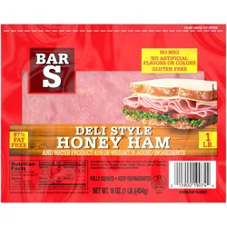 Bar-S Deli Style Honey Ham 16 oz