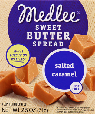 slide 1 of 6, Medlee Sweet Butter Spread, Salted Caramel, 2.5 oz