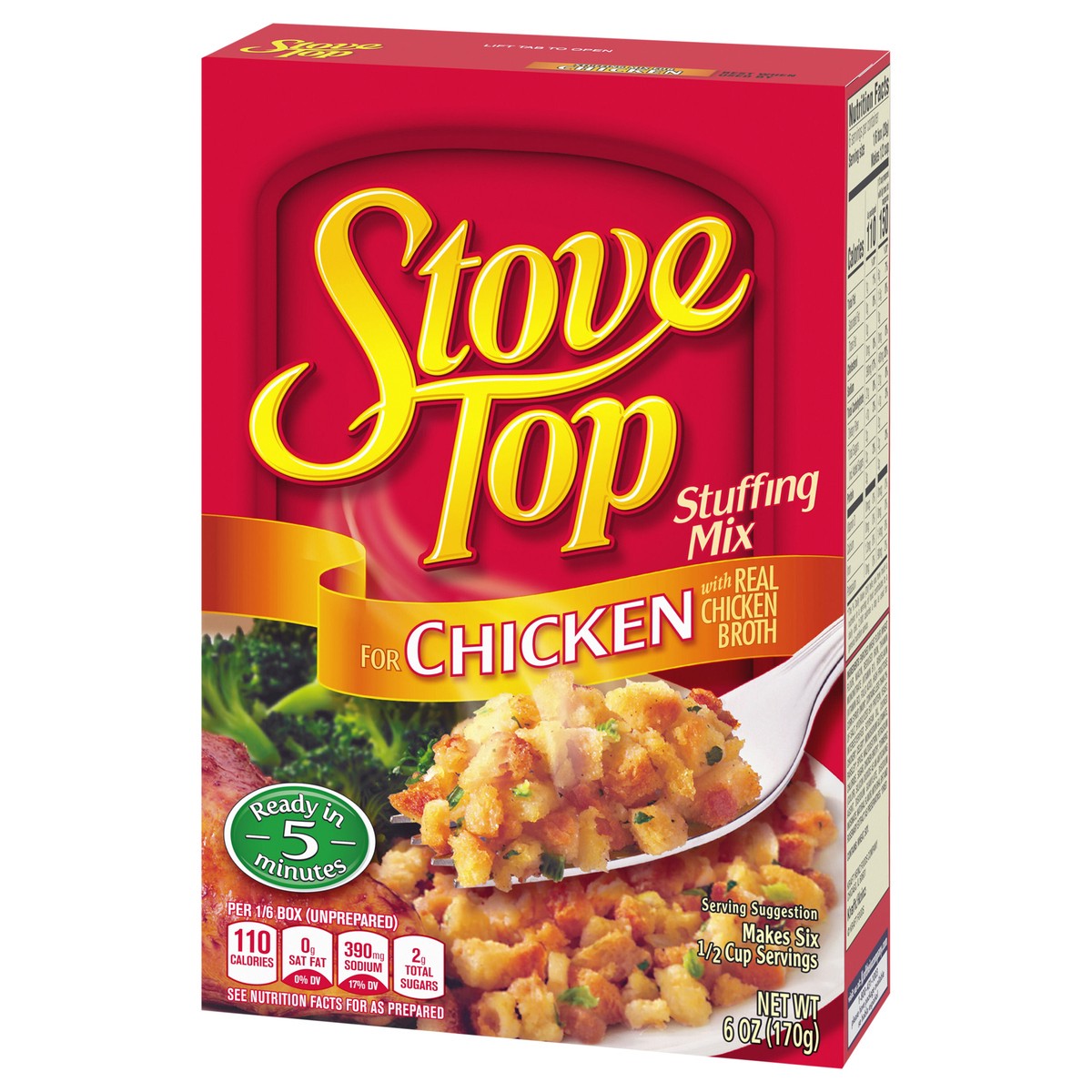 slide 5 of 9, Stove Top Stuffing Mix for Chicken, 6 oz Box, 6 oz