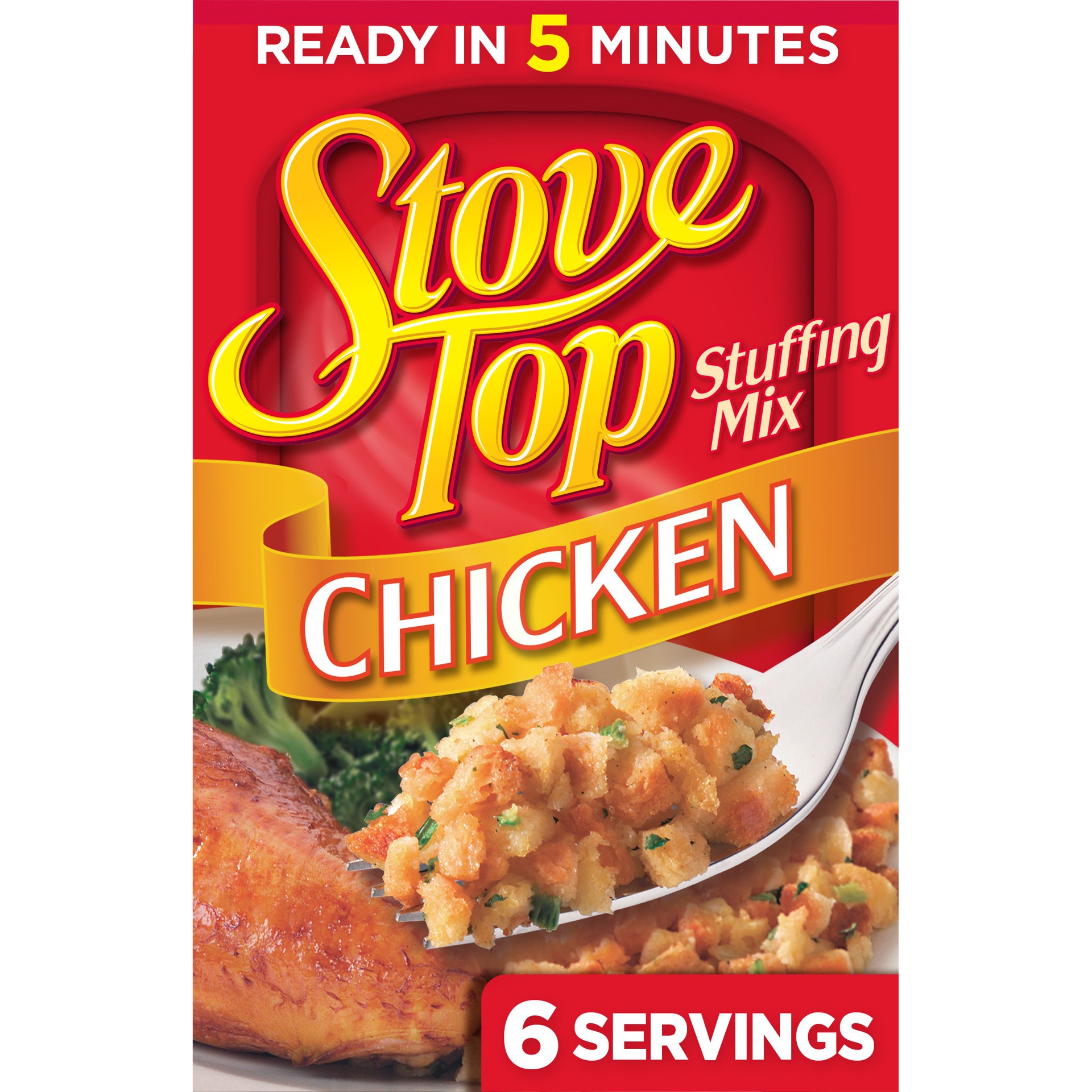 slide 1 of 9, Stove Top Stuffing Mix for Chicken, 6 oz Box, 6 oz