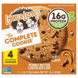Lenny & Larry's The Complete Cookie, Peanut Butter Chocolate Chip, 4 oz - 4 ct