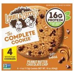 Lenny & Larry's The Complete Cookie, Peanut Butter Chocolate Chip, 4 oz - 4 ct
