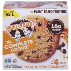Lenny & Larry's The Complete Cookie, Peanut Butter Chocolate Chip, 4-4 Oz