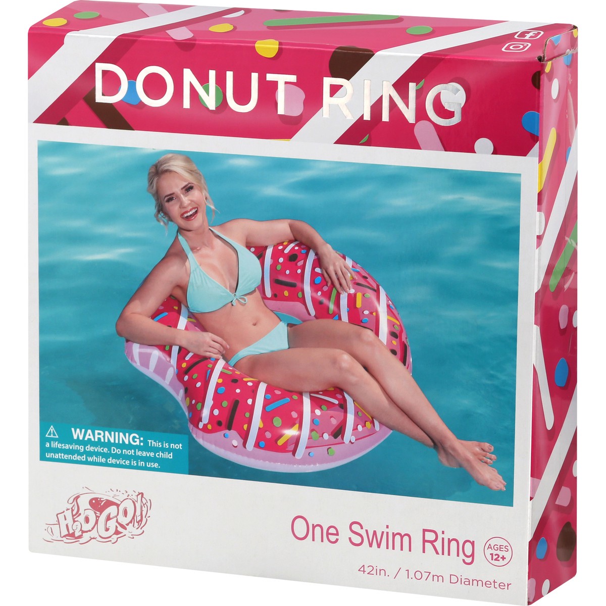 slide 6 of 8, H2O GO! 42 Inches Donut Ring Swim Ring 1 ea, 1 ct