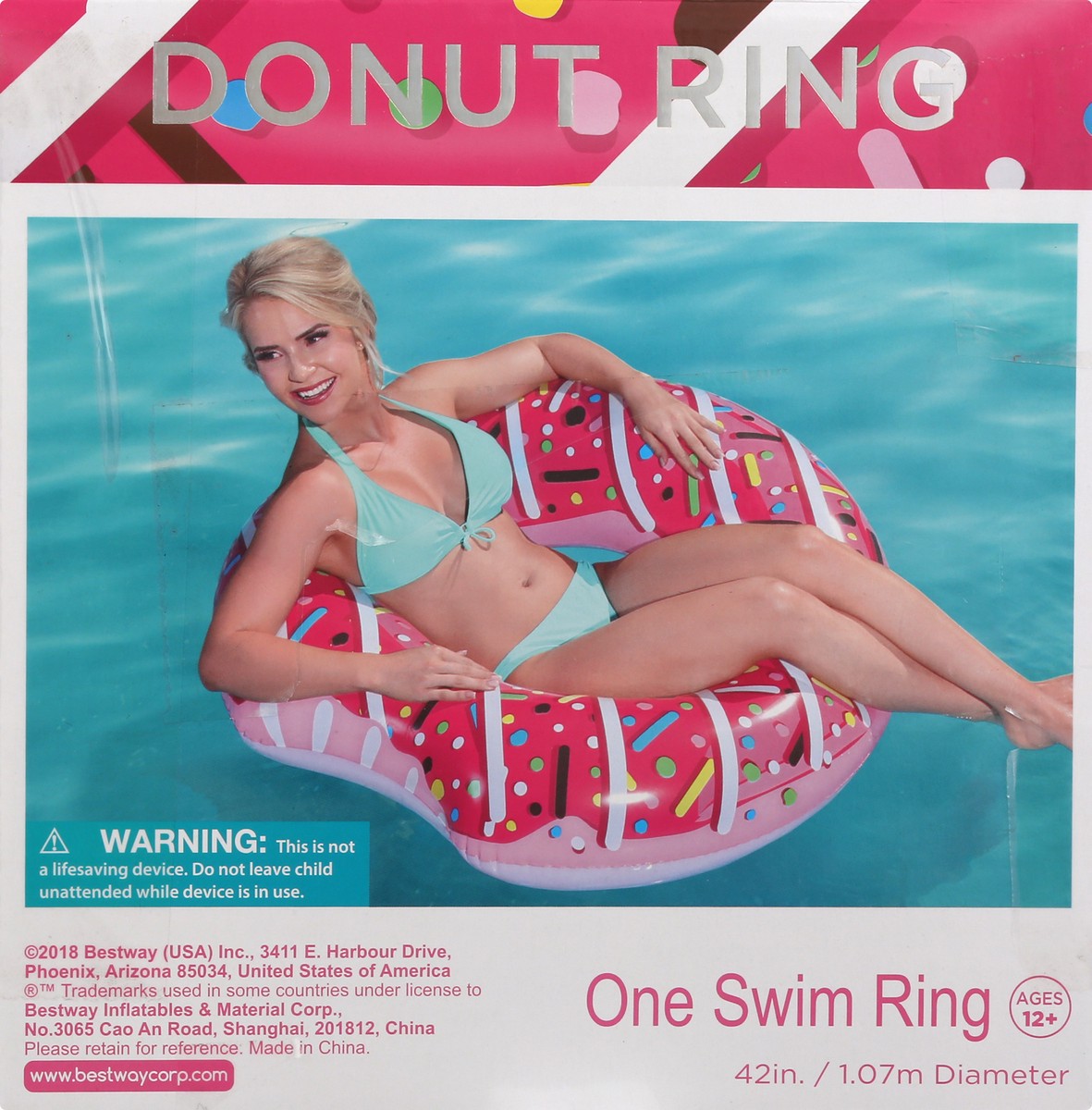 slide 7 of 8, H2O GO! 42 Inches Donut Ring Swim Ring 1 ea, 1 ct