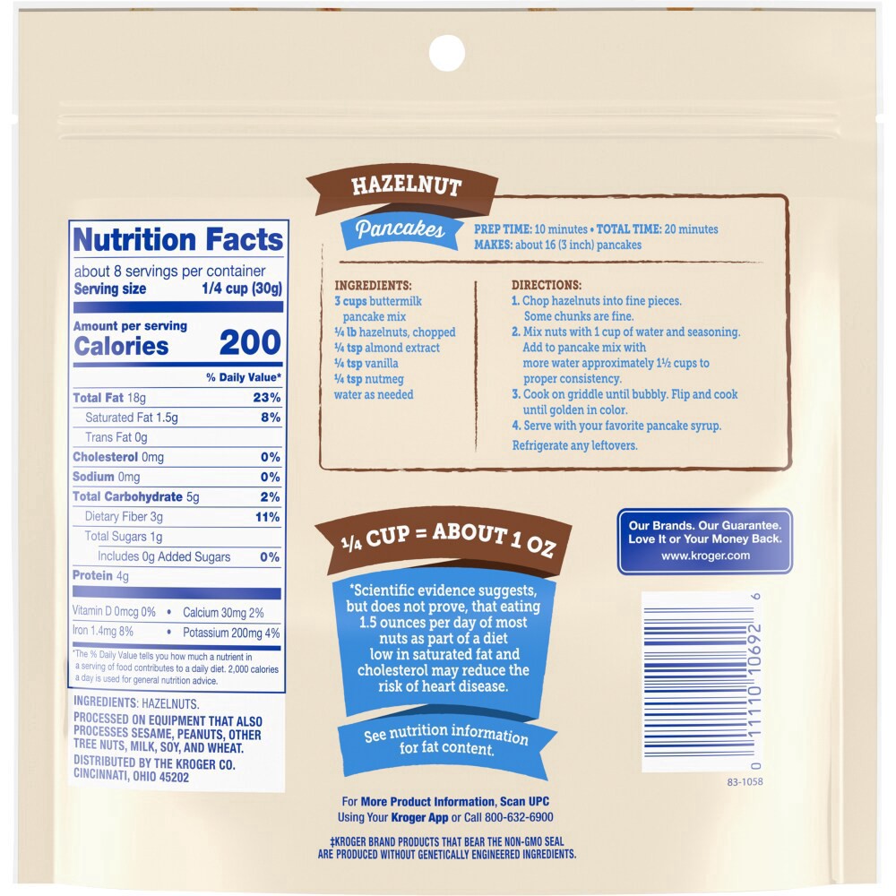 slide 2 of 2, Kroger Roasted Chopped Hazelnuts, 8 oz