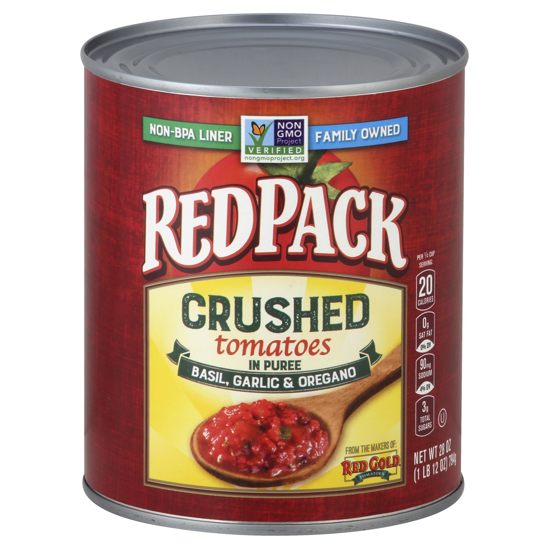 slide 1 of 7, Redpack 100% Natural Crushed Tomatoes in Puree, 28 oz