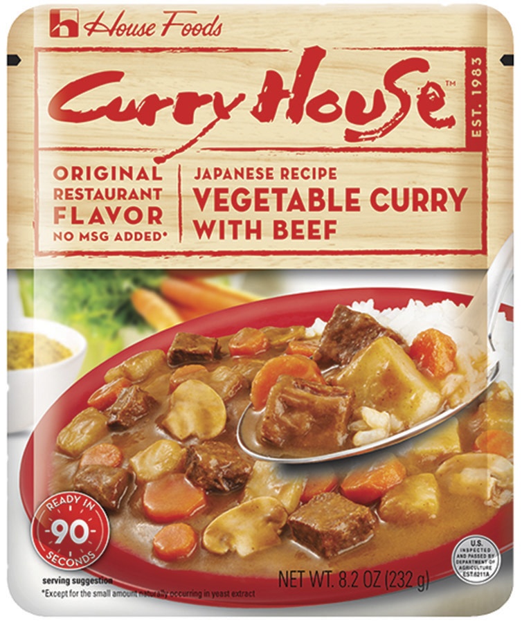 slide 1 of 1, House Foods Curry House Vegetable Curry With Beef, 8.2 oz