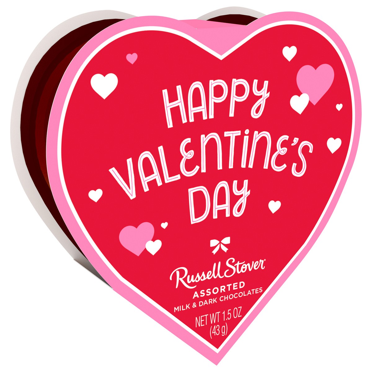 slide 6 of 8, Russell Stover Valentine's Assorted Chocolates Red Foil Heart (Packaging May Vary), 1.5 oz