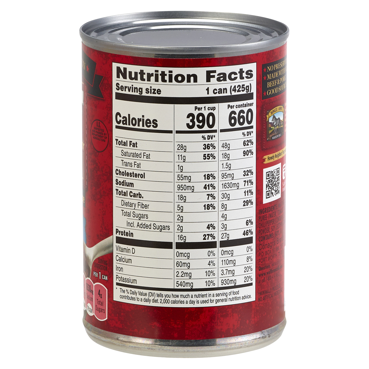 slide 2 of 2, Wolf Brand No Beans Chili 15 oz, 15 oz