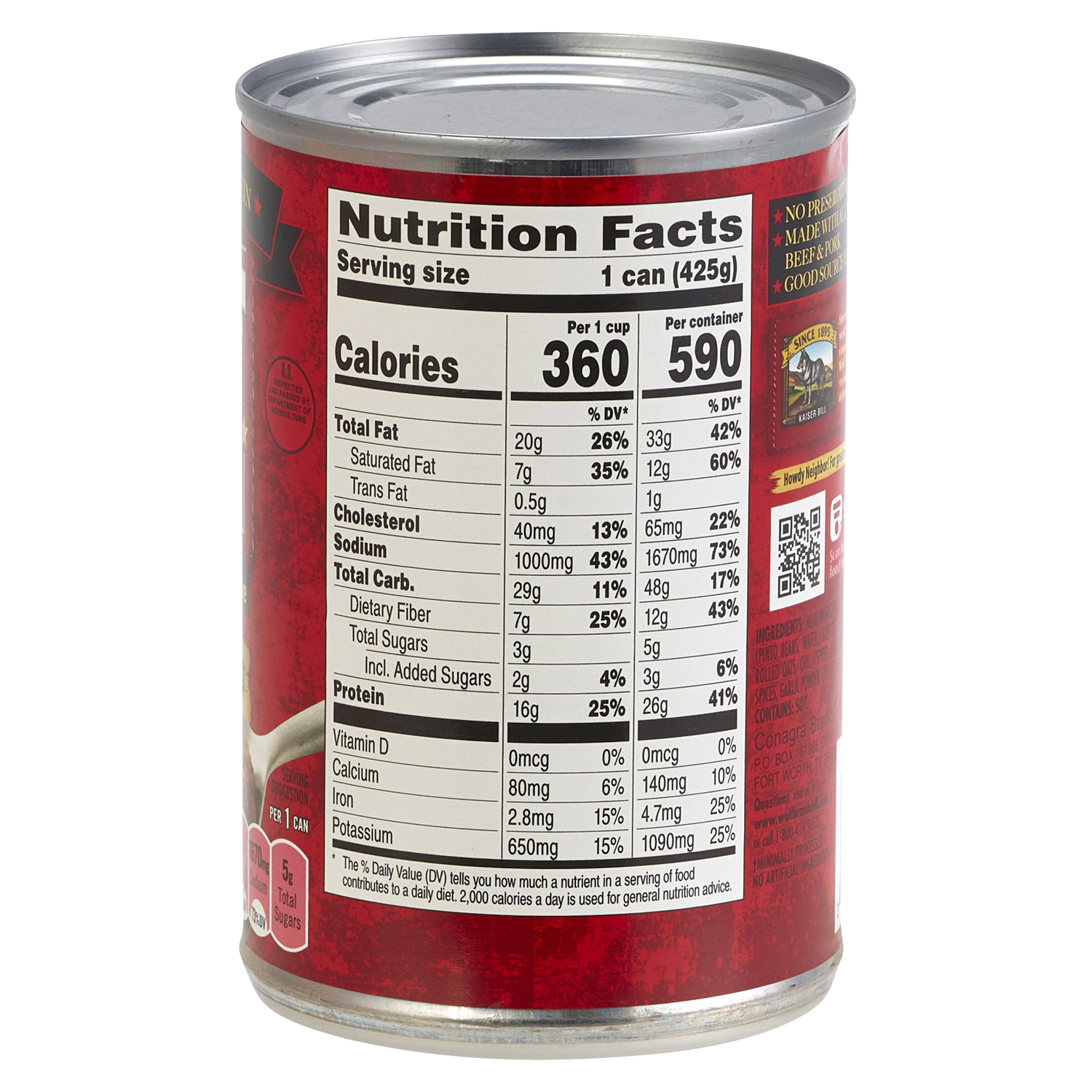 slide 2 of 2, Wolf Brand with Beans Chili 15 oz, 15 oz