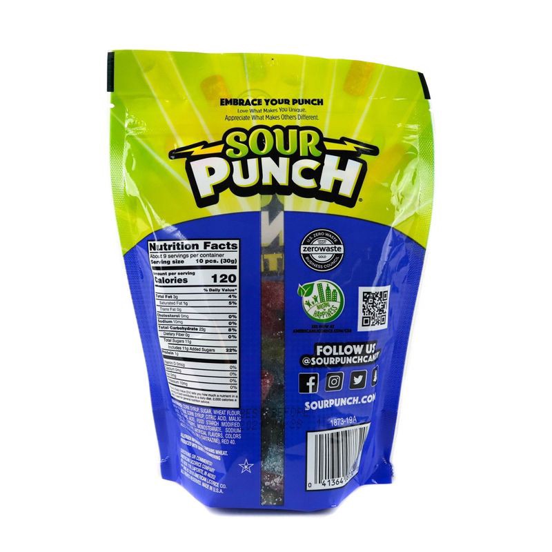 slide 2 of 5, Sour Punch Assorted Candy Flavor Bites - 9oz, 9 oz