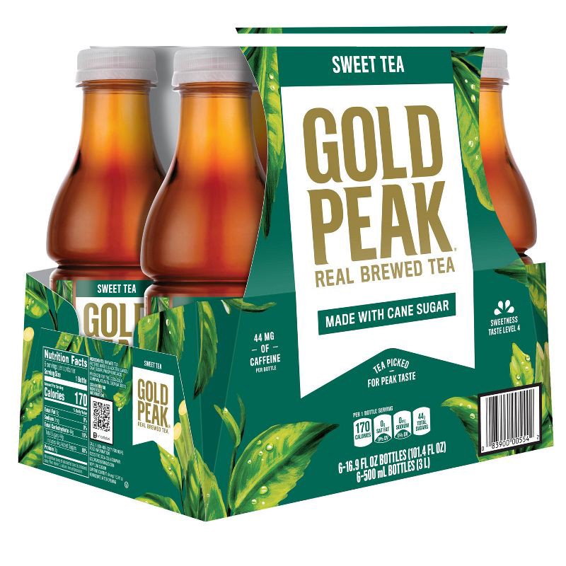 slide 2 of 9, Gold Peak Sweet Tea Bottles - 6pk/16.9 fl oz, 6 ct; 16.9 fl oz