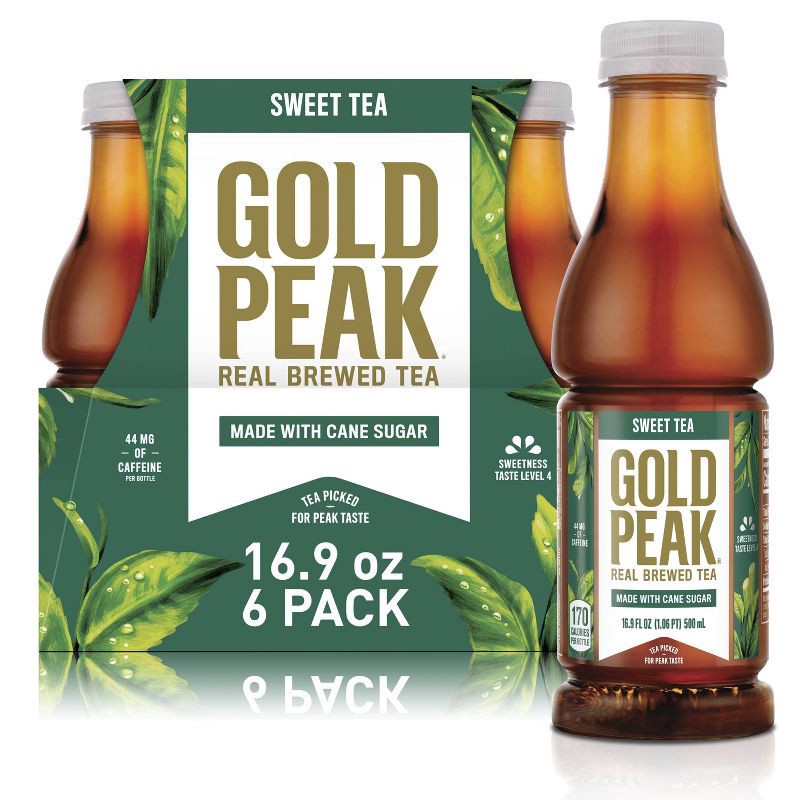 slide 1 of 9, Gold Peak Sweet Tea Bottles - 6pk/16.9 fl oz, 6 ct; 16.9 fl oz