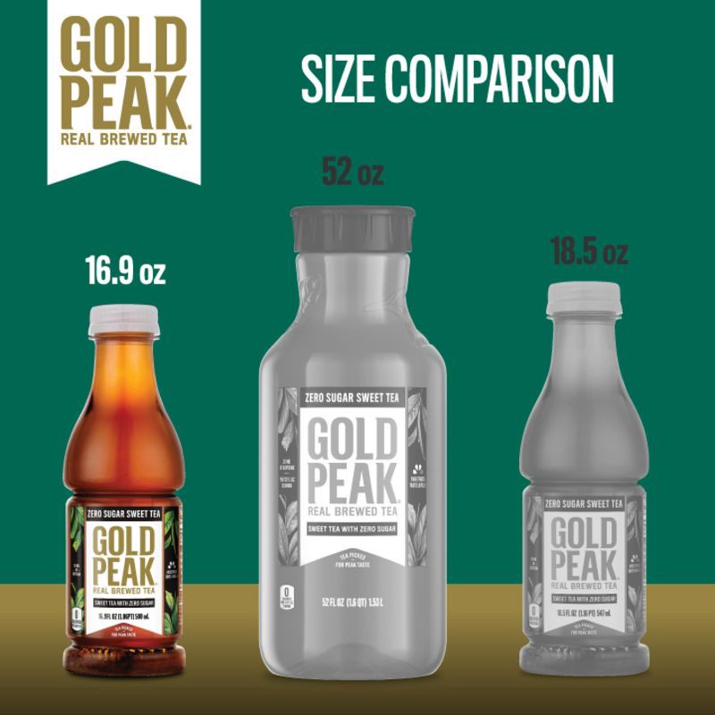 slide 3 of 7, Gold Peak Zero Sugar Tea - 6pk/16.9 fl oz Bottles, 6 ct; 16.9 fl oz