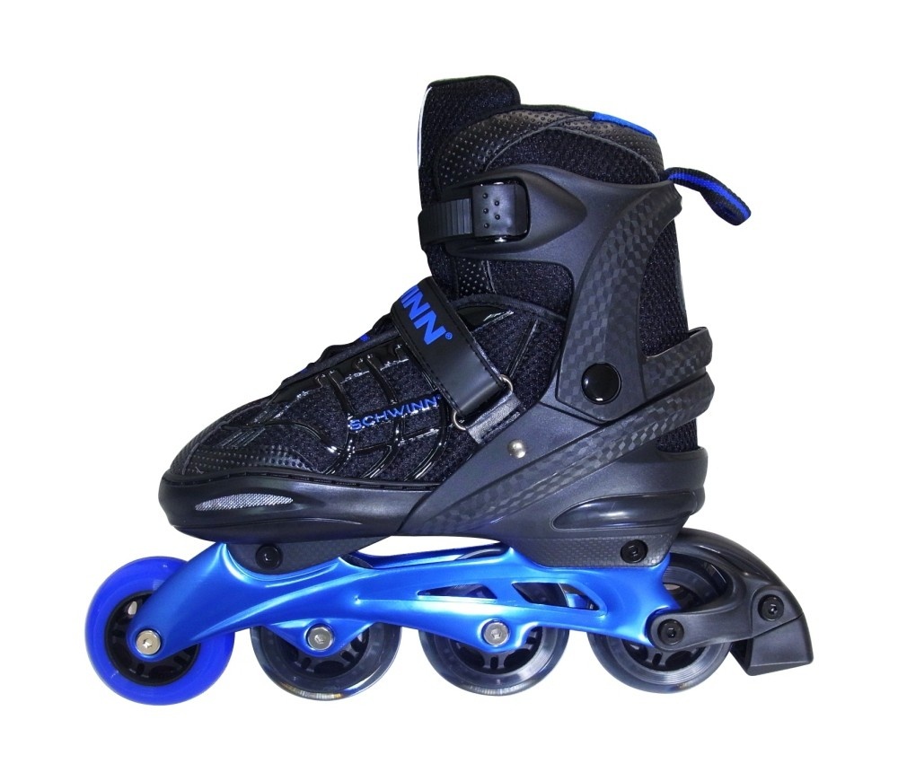 slide 3 of 5, Schwinn Unisex Adjustable Inline Skate (6-7.5) - Black/Blue, 1 ct