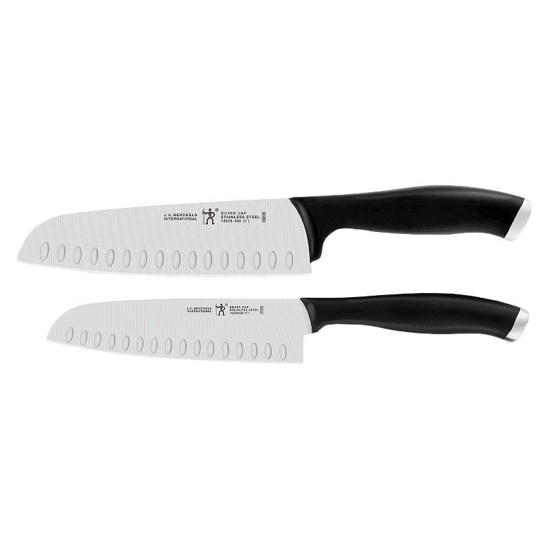 slide 1 of 1, Henckels Silvercap 2pc Never Needs Sharpening Santoku Knife Set, 2 ct
