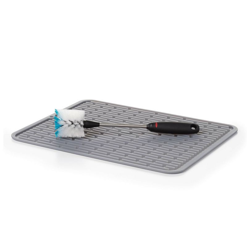 slide 6 of 6, OXO Stainless Steel Bottle Brush: Nylon & Steel, Soft Grip, Multi-Surface, Reusable, 12.7" for Dishes & Water Bottles, 1 ct