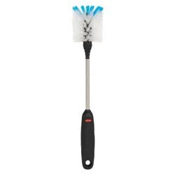 OXO Stainless Steel Bottle Brush: Nylon & Steel, Soft Grip, Multi-Surface, Reusable, 12.7" for Dishes & Water Bottles