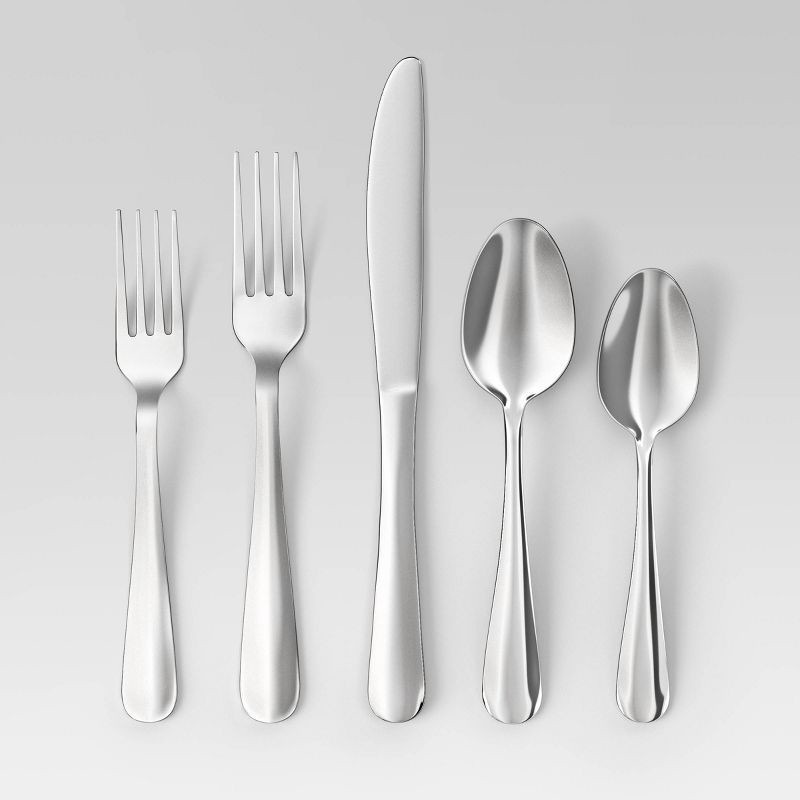 slide 1 of 3, 20pc Teagan Flatware Silver - Room Essentials™, 20 ct