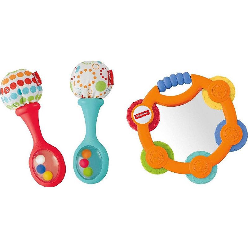 slide 1 of 6, Fisher-Price Tambourine & Maracas Gift Set, 1 ct