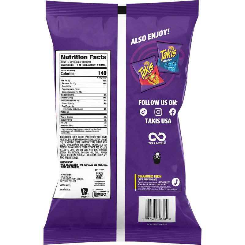slide 2 of 7, Takis Rolled Fuego Tortilla Chips - 9.9oz, 9.9 oz