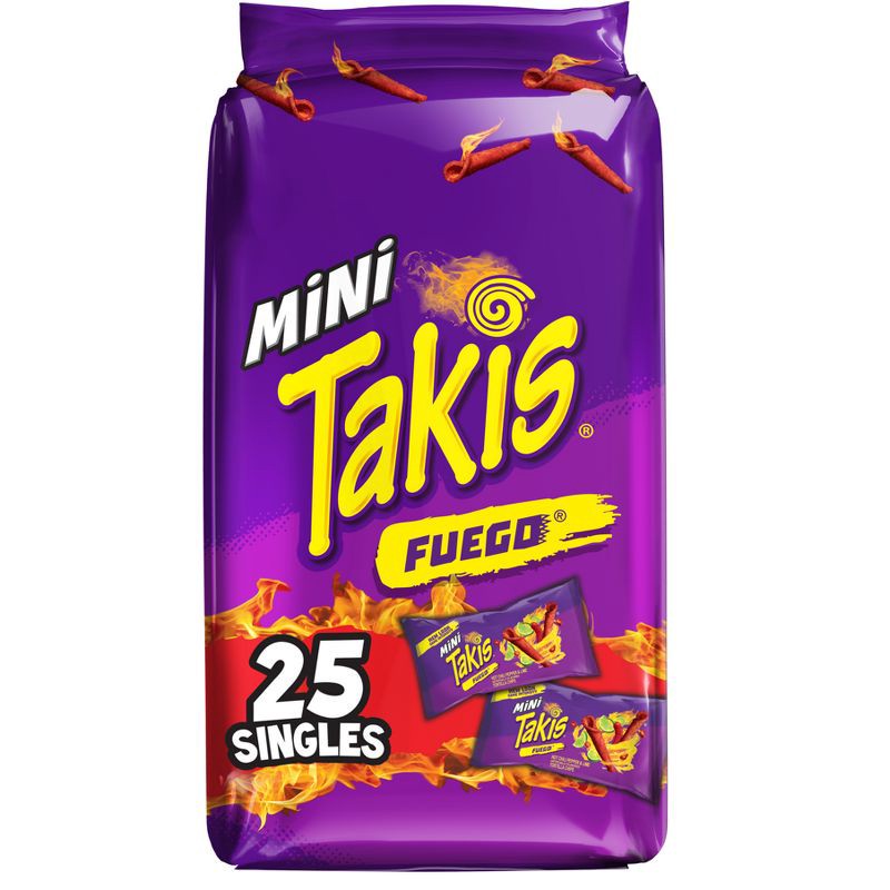 slide 1 of 8, Takis Rolled Mini Fuego Tortilla Chips - 30.75oz/25ct, 30.75 oz; 25 ct