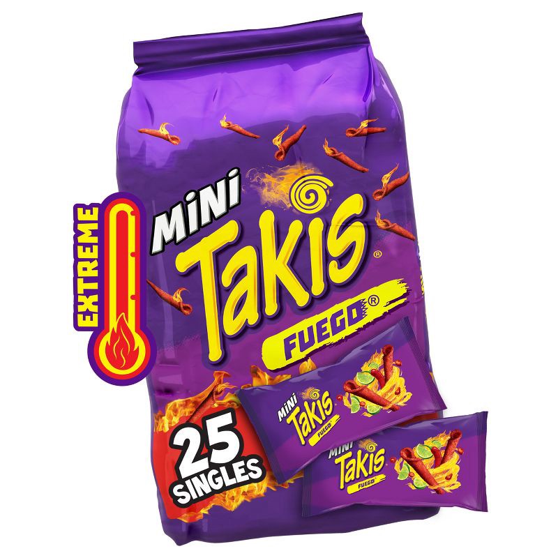 slide 1 of 7, Takis Rolled Mini Fuego Tortilla Chips - 30.75oz/25ct, 30.75 oz, 25 ct