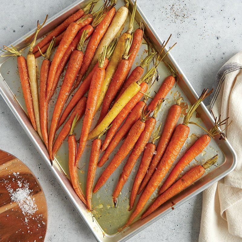 slide 2 of 8, Nordic Ware Naturals Baker's Half Sheet: Aluminum Rimmed Baking Sheet, Hand Wash, Oven-Safe, 17.9" x 12.9", 1 ct