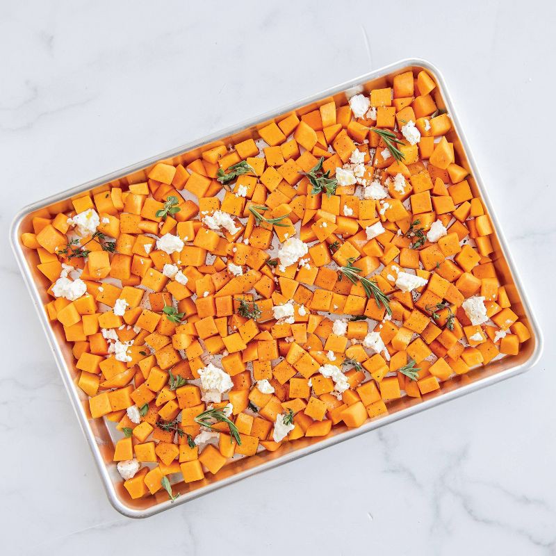 slide 3 of 8, Nordic Ware Naturals Baker's Half Sheet: Aluminum Rimmed Baking Sheet, Hand Wash, Oven-Safe, 17.9" x 12.9", 1 ct