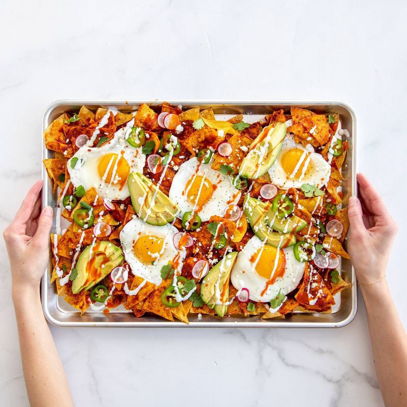 slide 4 of 8, Nordic Ware Naturals Baker's Half Sheet: Aluminum Rimmed Baking Sheet, Hand Wash, Oven-Safe, 17.9" x 12.9", 1 ct