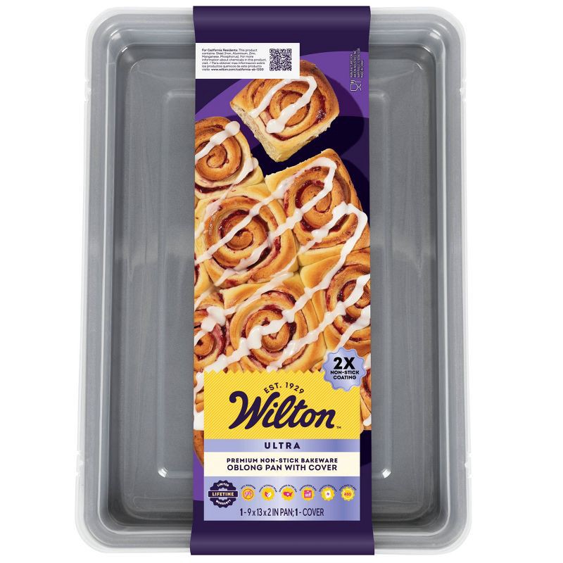 slide 2 of 9, Wilton 9"x13" Nonstick Ultra Bake Professional Baking Pan with Cover, 1 ct