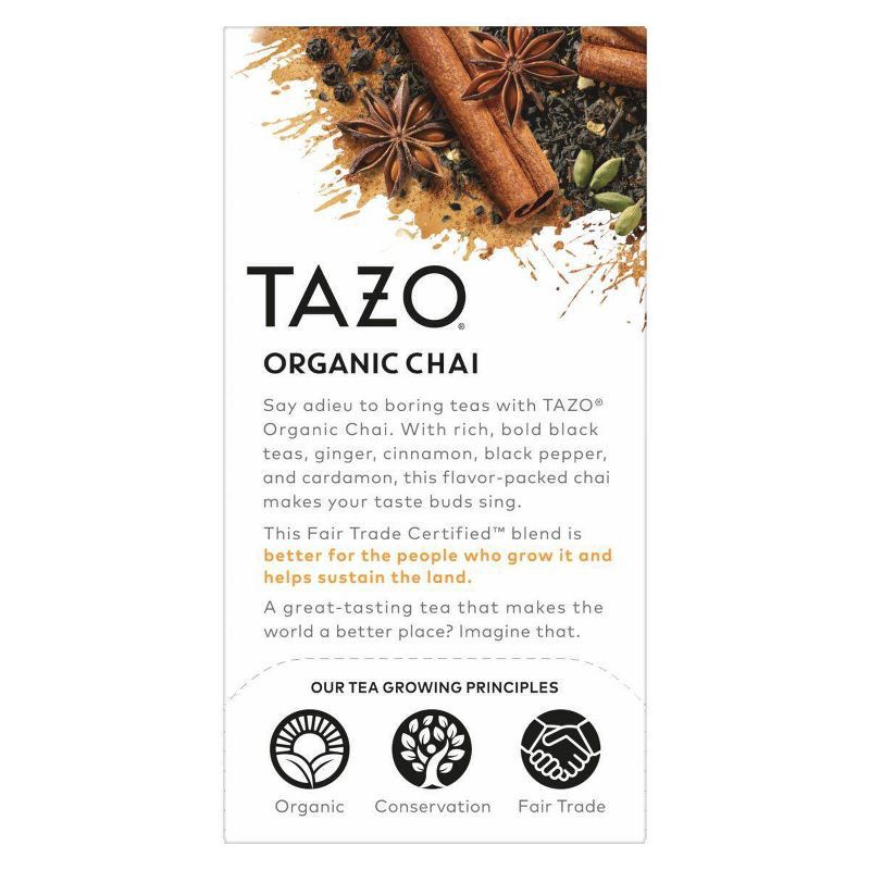 slide 3 of 4, Tazo Organic Chai Black Tea - 16ct, 16 ct