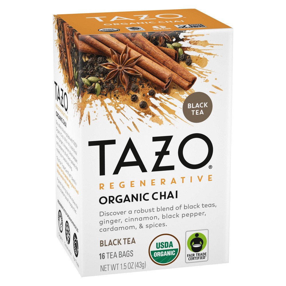 slide 3 of 8, Tazo Regenerative Organic Chai Black Tea - 16ct, 16 ct