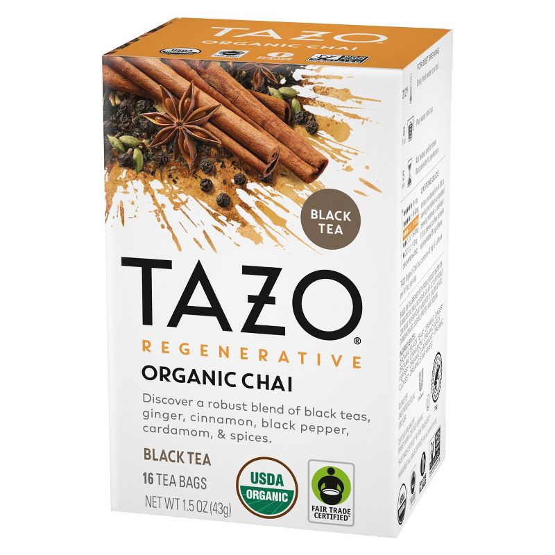 slide 5 of 13, Tazo Organic Chai Black Tea - 16ct, 16 ct