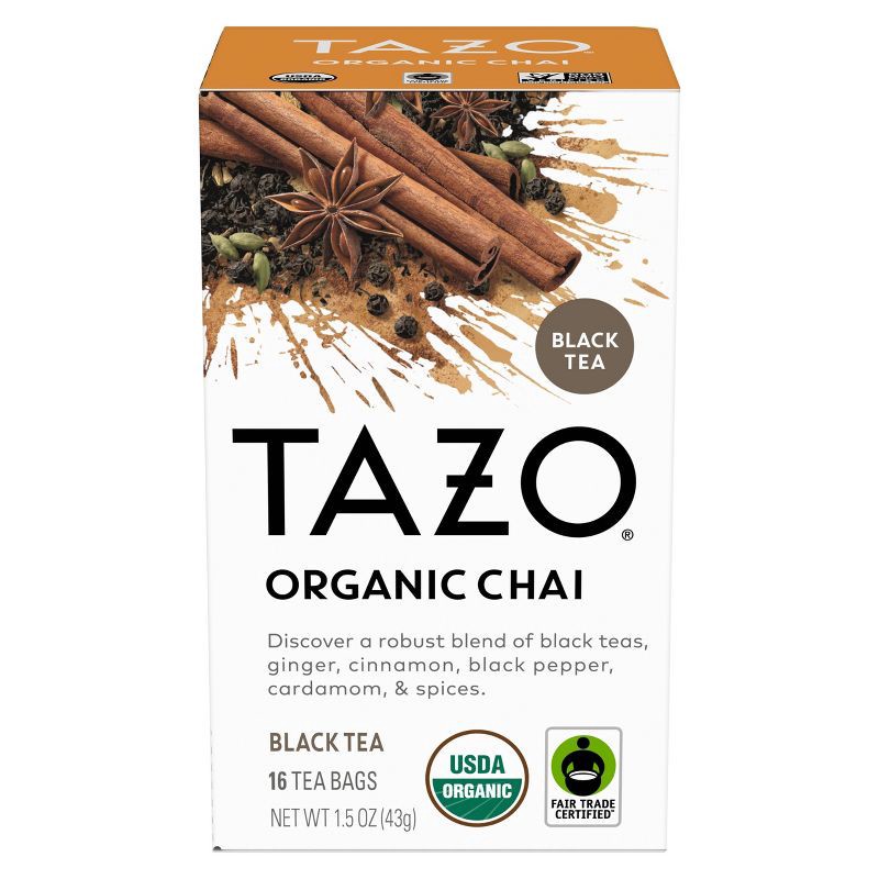 slide 1 of 13, Tazo Organic Chai Black Tea - 16ct, 16 ct