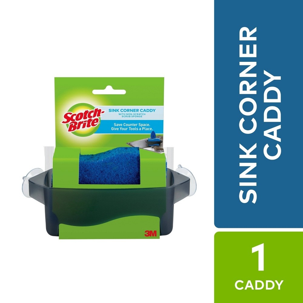 slide 2 of 5, Scotch-Brite Sink Corner Caddy Sponge Holder, 1 ct