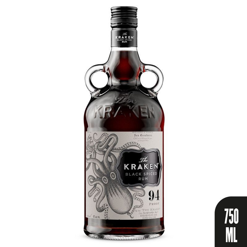 slide 2 of 20, The Kraken Black Spiced Rum - 750ml Bottle, 750 ml