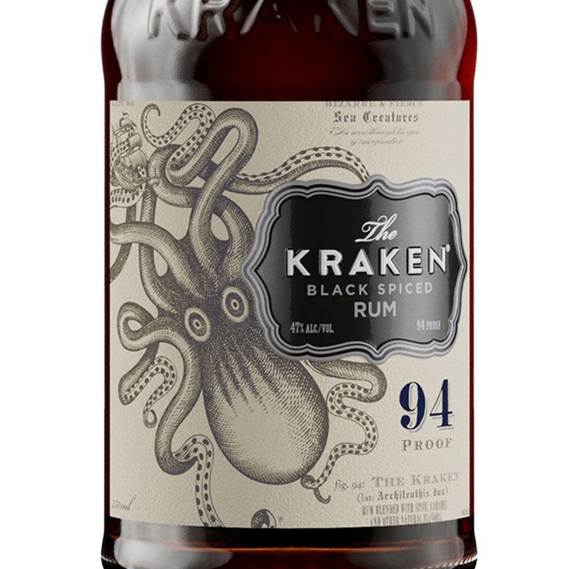 slide 3 of 20, The Kraken Black Spiced Rum - 750ml Bottle, 750 ml