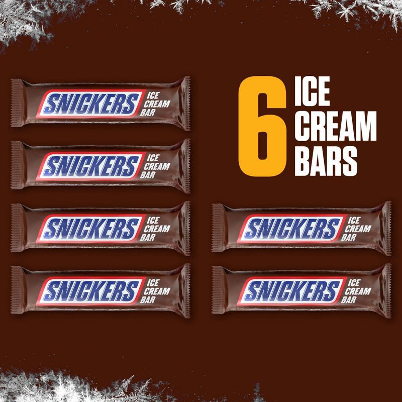 slide 3 of 10, Snickers Ice Cream, Chocolatey Caramel Peanut Butter Ice Cream Bars - 12 fl oz/6ct, 6 ct; 12 fl oz