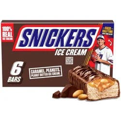 Snickers Ice Cream, Chocolatey Caramel Peanut Butter Ice Cream Bars - 12 fl oz/6ct