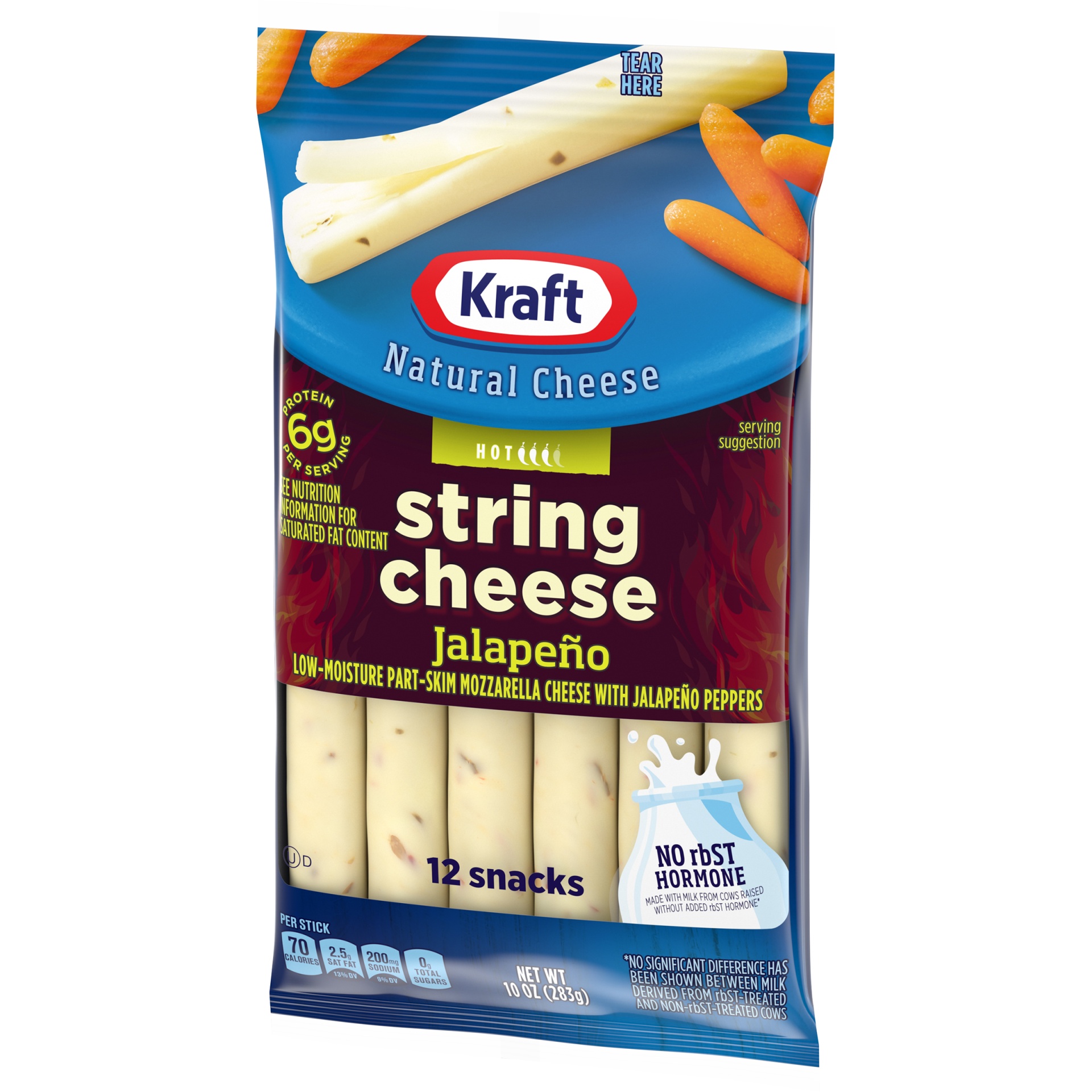 slide 3 of 6, Kraft Jalapeno String Cheese, 10 oz