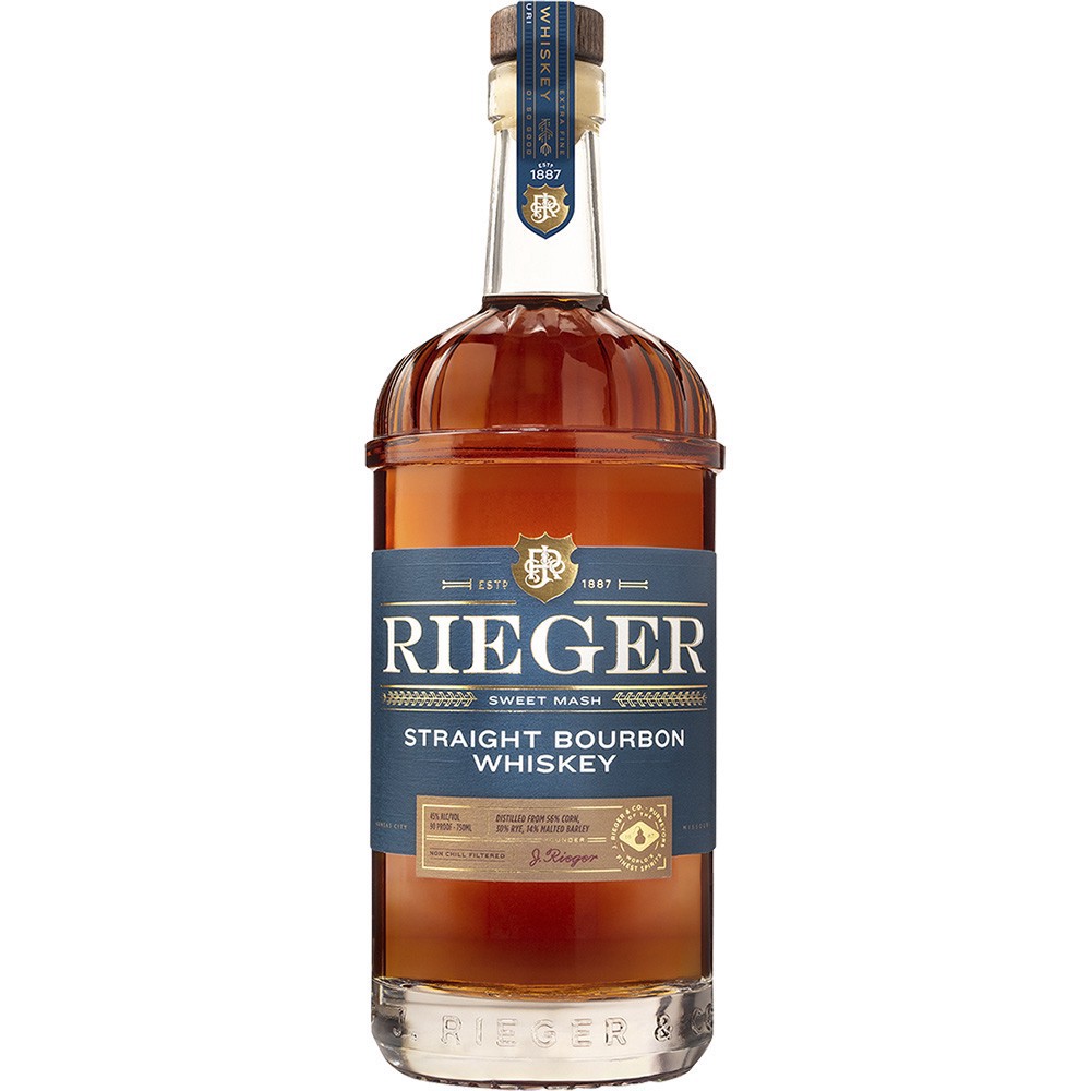 slide 1 of 1, J. Rieger Straight Bourbon Whiskey, 750 ml