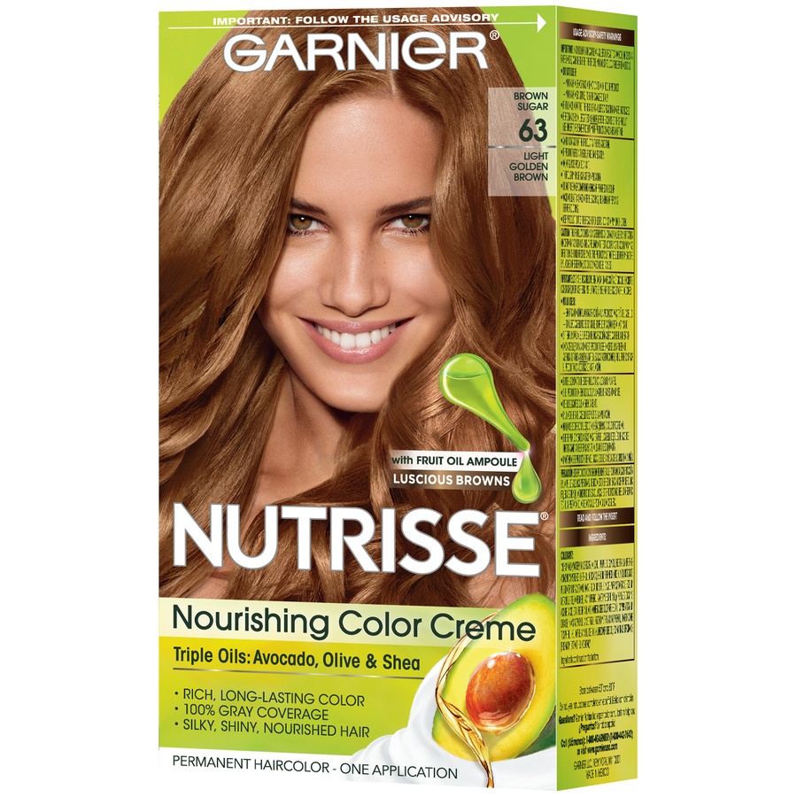 slide 6 of 8, Garnier Nourishing Permanent Hair Color Creme - 63 Light Golden Brown, 1.0 ct