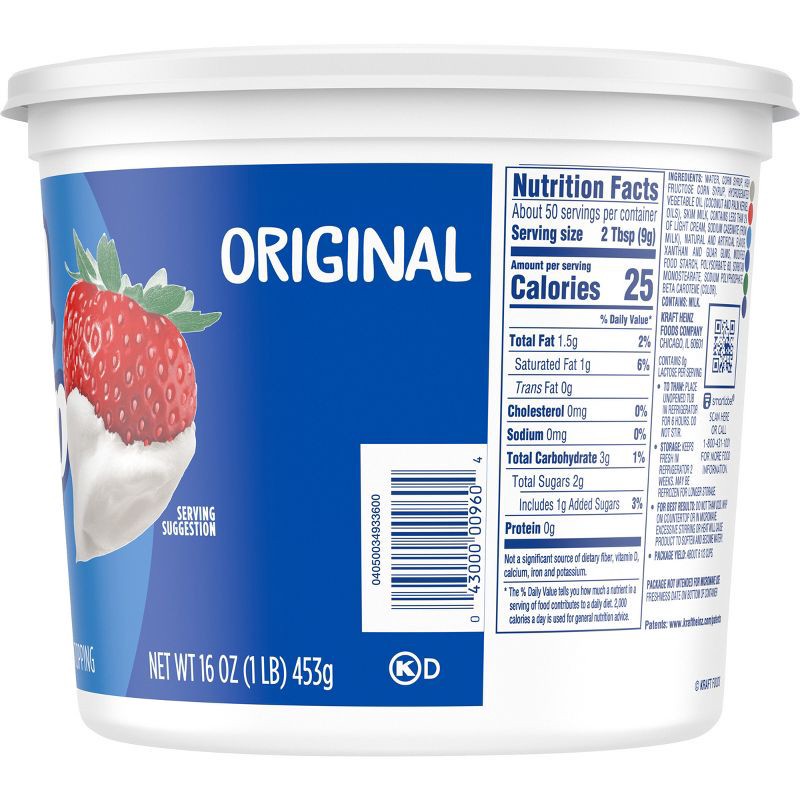 slide 9 of 16, Cool Whip Original Frozen Whipped Topping - 16oz, 16 oz