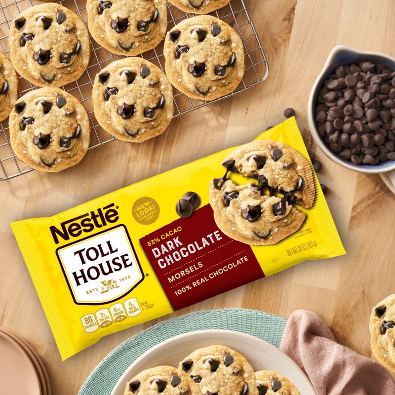 slide 7 of 12, Nestle Toll House Dark Chocolate Chips for Cookie Baking - 10oz, 10 oz