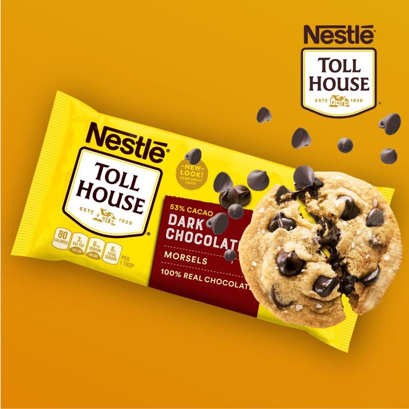 slide 4 of 12, Nestle Toll House Dark Chocolate Chips for Cookie Baking - 10oz, 10 oz