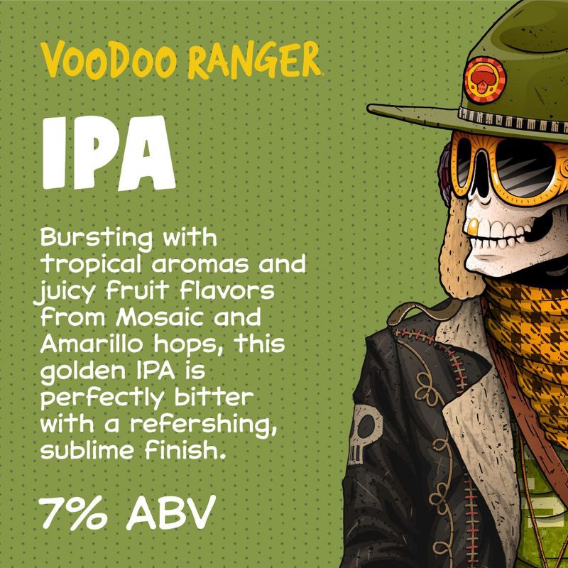 slide 4 of 8, New Belgium Voodoo Ranger IPA Beer - 6pk/12 fl oz Cans, 6 ct; 12 fl oz